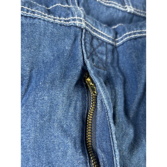 LIBERTY Overalls Blue Jean Denim Bib Sz 32x30 Farmer Carpenter Workwear Cotton - Picture 4 of 13